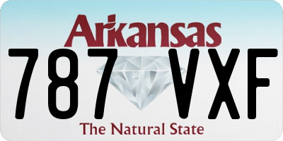 AR license plate 787VXF