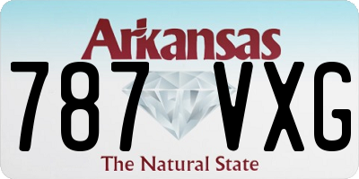 AR license plate 787VXG