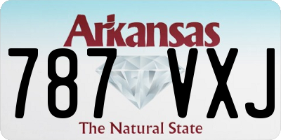 AR license plate 787VXJ