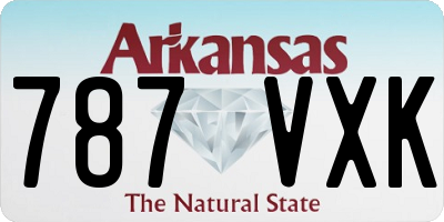 AR license plate 787VXK
