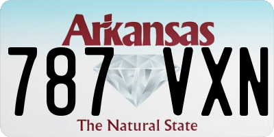 AR license plate 787VXN
