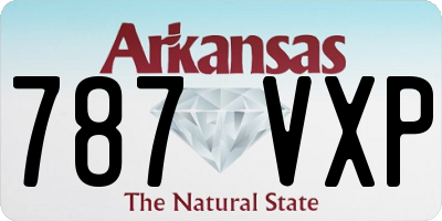 AR license plate 787VXP