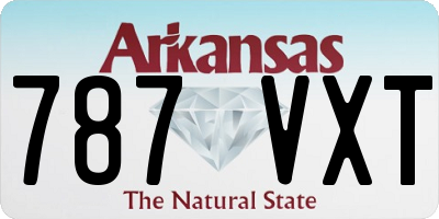 AR license plate 787VXT