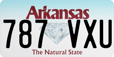 AR license plate 787VXU