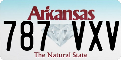 AR license plate 787VXV
