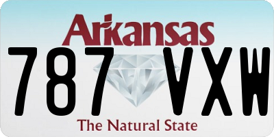 AR license plate 787VXW