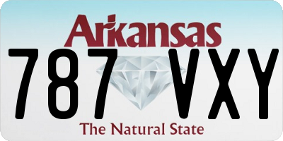 AR license plate 787VXY