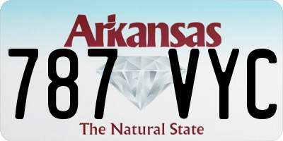 AR license plate 787VYC