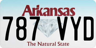 AR license plate 787VYD