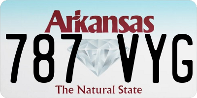 AR license plate 787VYG