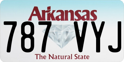 AR license plate 787VYJ