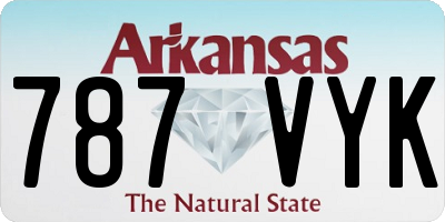 AR license plate 787VYK