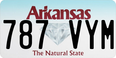 AR license plate 787VYM