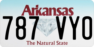 AR license plate 787VYO