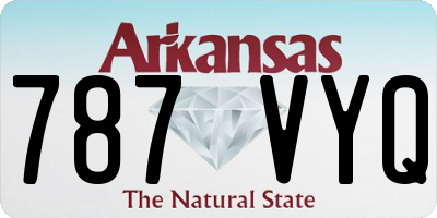 AR license plate 787VYQ