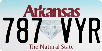 AR license plate 787VYR