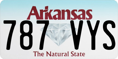AR license plate 787VYS