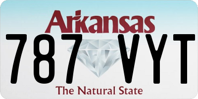 AR license plate 787VYT