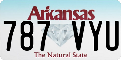 AR license plate 787VYU