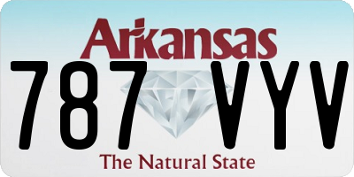 AR license plate 787VYV