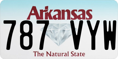 AR license plate 787VYW