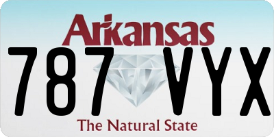 AR license plate 787VYX