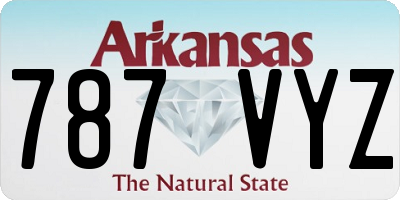 AR license plate 787VYZ