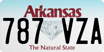 AR license plate 787VZA