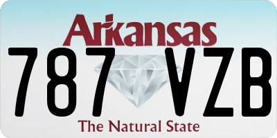 AR license plate 787VZB
