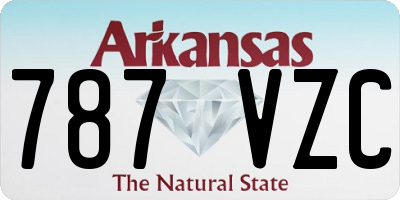 AR license plate 787VZC