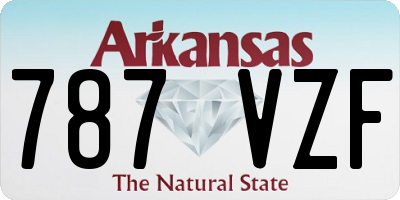 AR license plate 787VZF