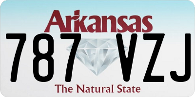 AR license plate 787VZJ