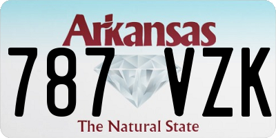 AR license plate 787VZK