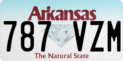 AR license plate 787VZM