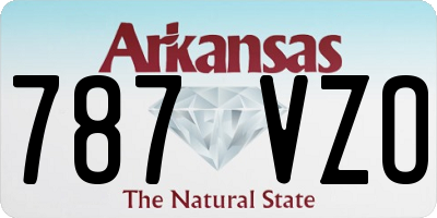 AR license plate 787VZO