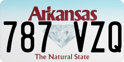AR license plate 787VZQ
