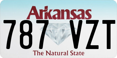 AR license plate 787VZT