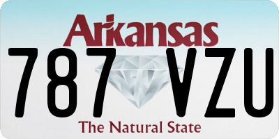 AR license plate 787VZU