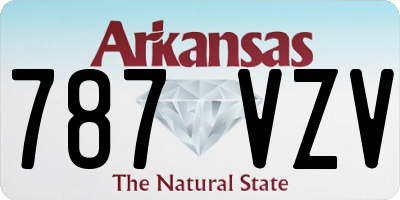 AR license plate 787VZV