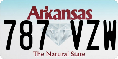 AR license plate 787VZW