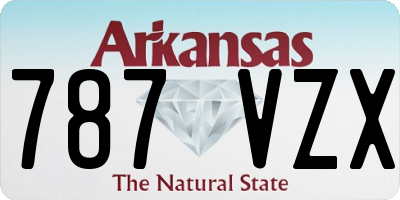 AR license plate 787VZX