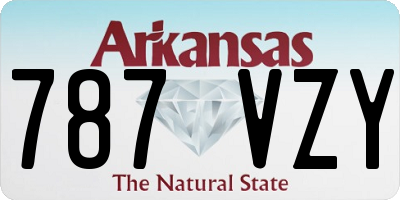 AR license plate 787VZY