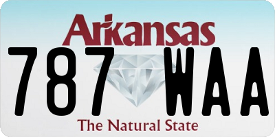 AR license plate 787WAA