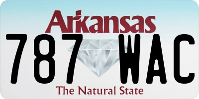 AR license plate 787WAC