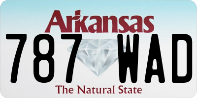 AR license plate 787WAD