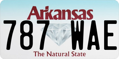 AR license plate 787WAE