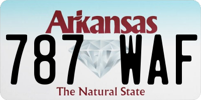 AR license plate 787WAF