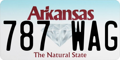 AR license plate 787WAG
