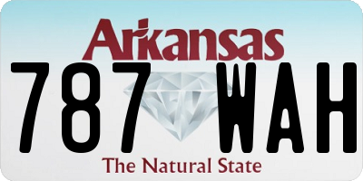 AR license plate 787WAH