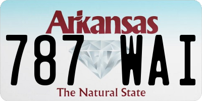 AR license plate 787WAI